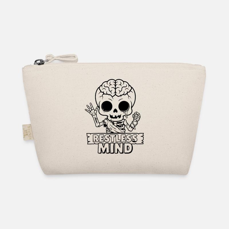 Restless Mind Skull Skull Psychology Organic Pouch