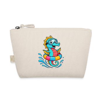 Funny seahorse - Organic Pouch - nature - Front