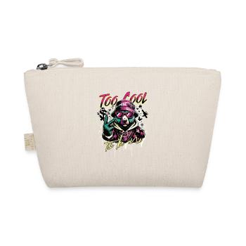 Graffiti bear with sunglasses – Too Cool - Organic Pouch - nature - Front