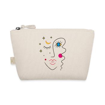 Abstract face day and night - Organic Pouch - nature - Front