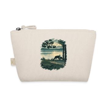 Dusk at Yellowstone Lake Wildlife Scene - Organic Pouch - nature - Front