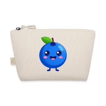 Kawaii Blaubeere Gesicht - Bio-Täschchen - Natur - Vorne