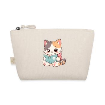 Kawaii Lesekätzchen - Bio-Täschchen - Natur - Vorne