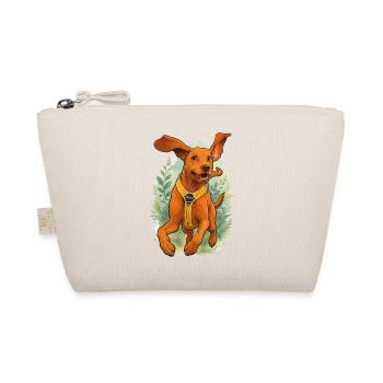 Laufender Vizsla-Cartoon – Verspielter Hund - Bio-Täschchen - Natur - Vorne