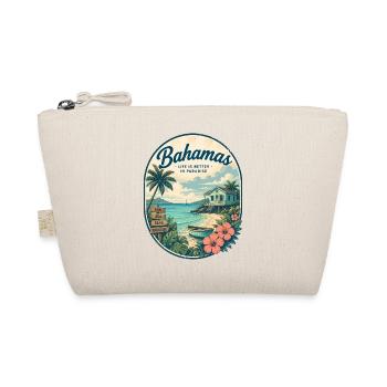 Bahamas Vintage Paradise Motif - Organic Pouch - nature - Front