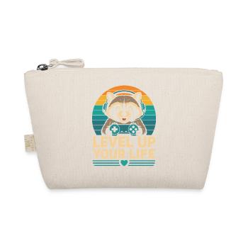 Level Up Your Life Raccoon Gamer - Organic Pouch - nature - Front