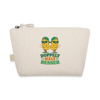 Doppelt hält besser Küken-Style - Bio-Täschchen - Natur - Vorne