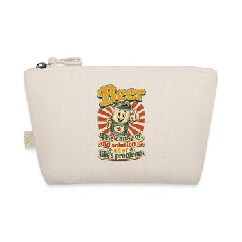 Beer | Funny beer saying in retro look - Organic Pouch - nature - Front