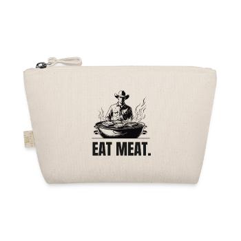 EAT MEAT | Carnivore T-Shirt | Steak Statement - Organic Pouch - nature - Front