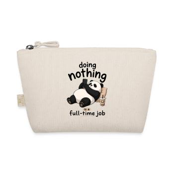 Panda Doing Nothing FullTime Job - Organic Pouch - nature - Front