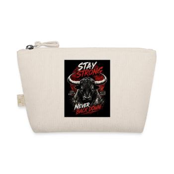 Starker Bulle Stay Strong - Bio-Täschchen - Natur - Vorne