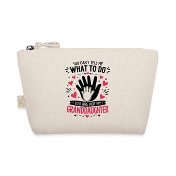 Funny Granddaughter Gift for Grandpa Grandma - Organic Pouch - nature - Front