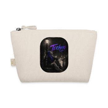 Techno Girl Under Lantern In The Rain We Love Techno - Organic Pouch - nature - Front