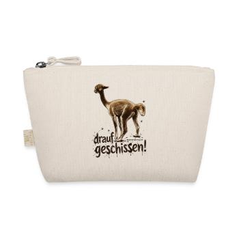 Alpaka "drauf geschissen!" - Bio-Täschchen - Natur - Vorne