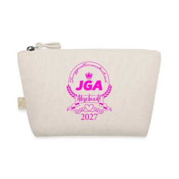 JGA Abschied 2027 Pink Crown - Bio-Täschchen - Natur - Vorne