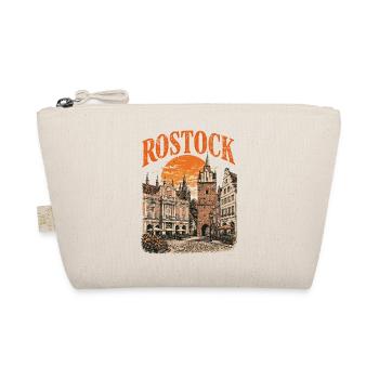  Vintage Rostock Skyline historische - Bio-Täschchen - Natur - Vorne