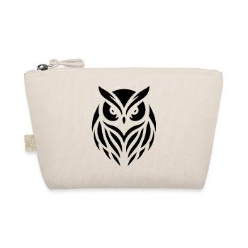 Wise Wood Owl: Silhouette Art of the Tawny Owl - Organic Pouch - nature - Front