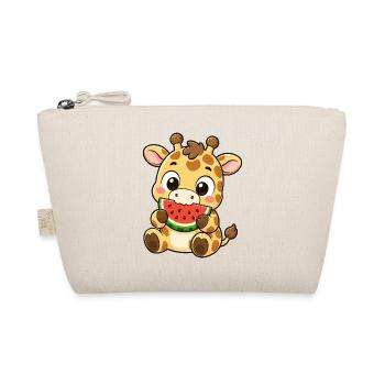 Süße Giraffe Cartoon Kawaii Keks genießen - Bio-Täschchen - Natur - Vorne