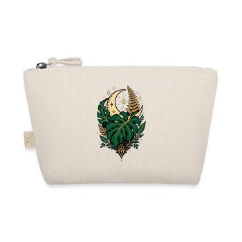 Monstera Moon – Mystisches Botanical Design - Bio-Täschchen - Natur - Vorne