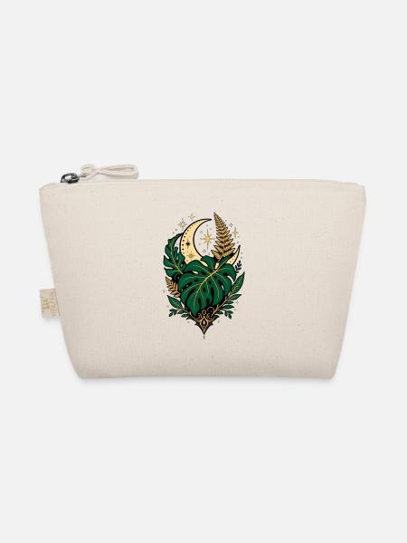 Monstera Moon – Mystical Botanical Design - Organic Pouch - nature