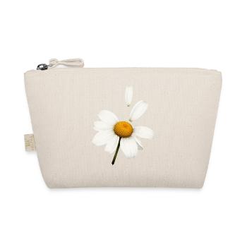 Marguerite with flying petals design - Organic Pouch - nature - Front