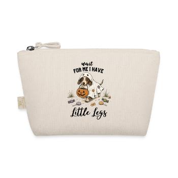Dachshund Ghost Halloween Trick or Treat - Organic Pouch - nature - Front
