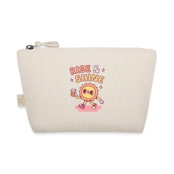 Rise and Shine Good Morning Cute Sun With Coffee - Organic Pouch - nature - Front