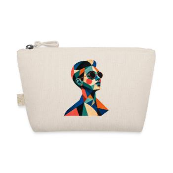 Geometric Color Portrait with Sunglasses - Organic Pouch - nature - Front