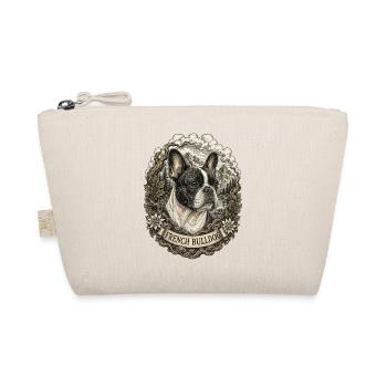 French Bulldog in Vintage Style - Organic Pouch - nature - Front