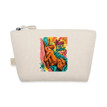 Time To Relax / Vizsla art work - Organic Pouch - nature - Front