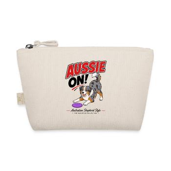 Aussie On! illustration of an Australian Shepherd - Organic Pouch - nature - Front