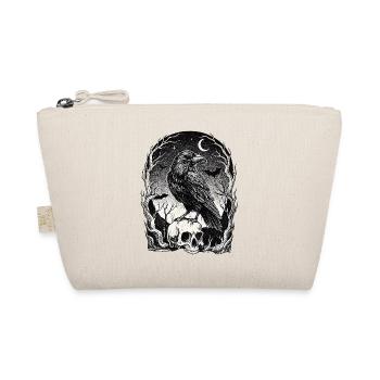 Raven over skull in the moonlight - Organic Pouch - nature - Front