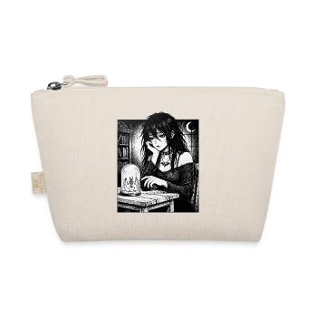 Gothic night owl in a glass - Organic Pouch - nature - Front