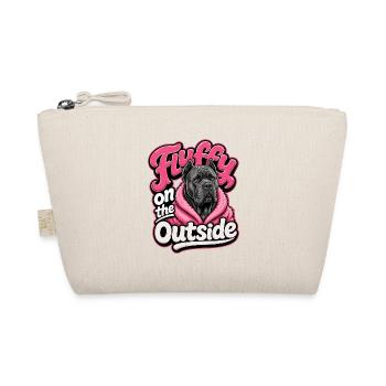 Fluffy on the Outside - Dog Graphic - Organic Pouch - nature - Front