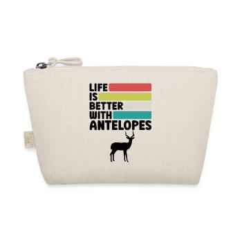 Antelope Humor Safari Africa - Organic Pouch - nature - Front