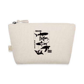Black Divers for Sharks PROTECT design! - Organic Pouch - nature - Front