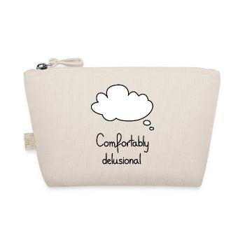 Comfortably Delusional, Black - Organic Pouch - nature - Front