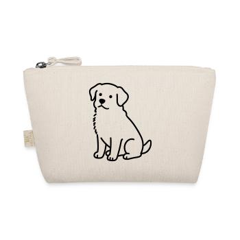 Minimalist dog silhouette - Organic Pouch - nature - Front