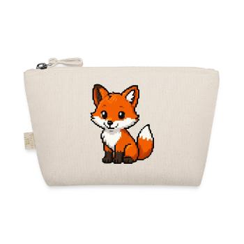 Retro Pixel Fox Cuddly Fox - Organic Pouch - nature - Front