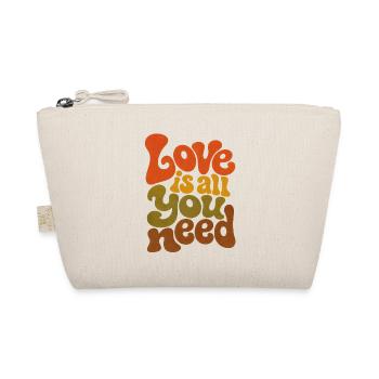 Liebe ist alles, was du brauchst Retro - Bio-Täschchen - Natur - Vorne