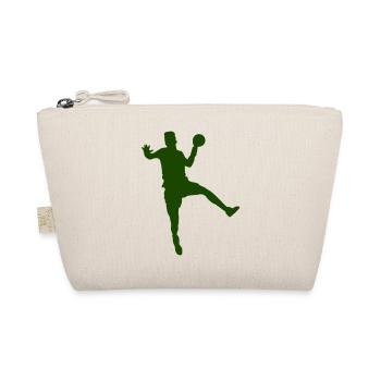 Handball Sprung mit Ball - Bio-Täschchen - Natur - Vorne