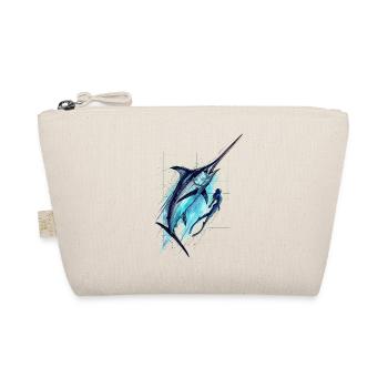 Electric Blue Marlin Illustration - Bio-Täschchen - Natur - Vorne