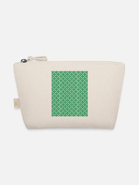 Grünes Kreisornament-Muster - Bio-Täschchen - Natur
