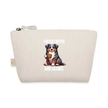 I Need Coffee and Silence Australian Shepherd  - Bio-Täschchen - Natur - Vorne