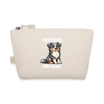 I Need Coffee and Silence Australian Shepherd  - Bio-Täschchen - Natur - Vorne