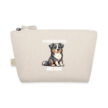 Ich Brauche Kaffee und Ruhe Australian Shepherd  - Bio-Täschchen - Natur - Vorne