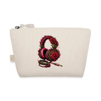 Rosen Kopfhörer mit Dornen im Gothic Style - Bio-Täschchen - Natur - Vorne