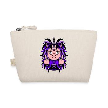 Lila-LaLic: Das lilac EinZORN mit Mittelfinger - Bio-Täschchen - Natur - Vorne