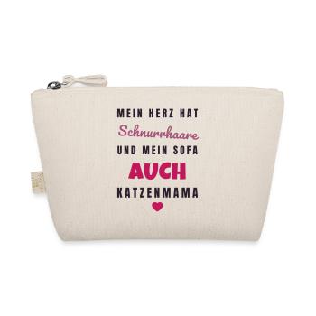 Katzenmama Mein Herz hat Schnurrhaare - Katze - Bio-Täschchen - Natur - Vorne