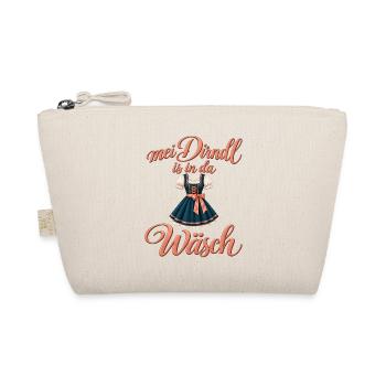 Mei Dirndl is in da Wäsch – Lustiger Dirndl Spruch - Bio-Täschchen - Natur - Vorne